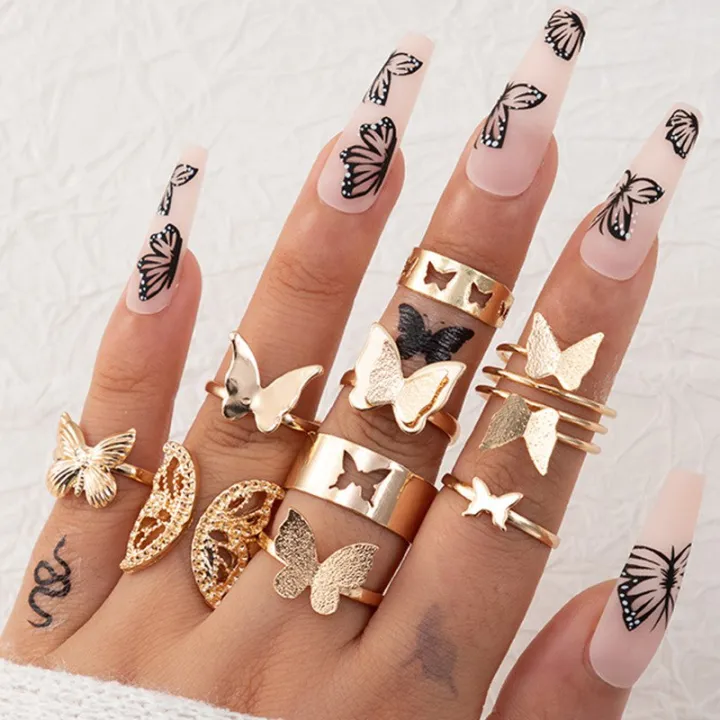 Bohemian%20butterfly%20ring%20set%20geometric%20simple%20hollow%20%20ring%20set%20-%20Image%202