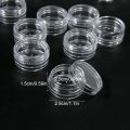 50Pcs/set Transparent Plastic Jewelry Bead Storage Box Small Bottom Round Container Jars Make Up Organizer Storage Boxes.