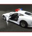 Random Color Car RED / WHITE  Kids Alloy Die Cast Full Metal 1:32 Scale Rescue Toy Cars Heavy Metal With Siren Music LED Lights Push & Pull Toys. 