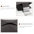 PU Leather Square Tissue Box Holder - Decorative Holder-White.