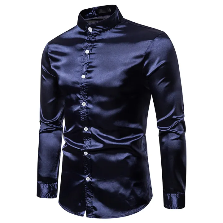Mens%20Silk%20Shirt%20Long%20Sleeve%20Formal%20High%20Quality%20Collar%20Shirts%20White%20Button%20Open%20Casual%20Men'S%20Satin%20Shirts%20-%20Formal%20Shirt%20For%20Men%20-%20Image%205