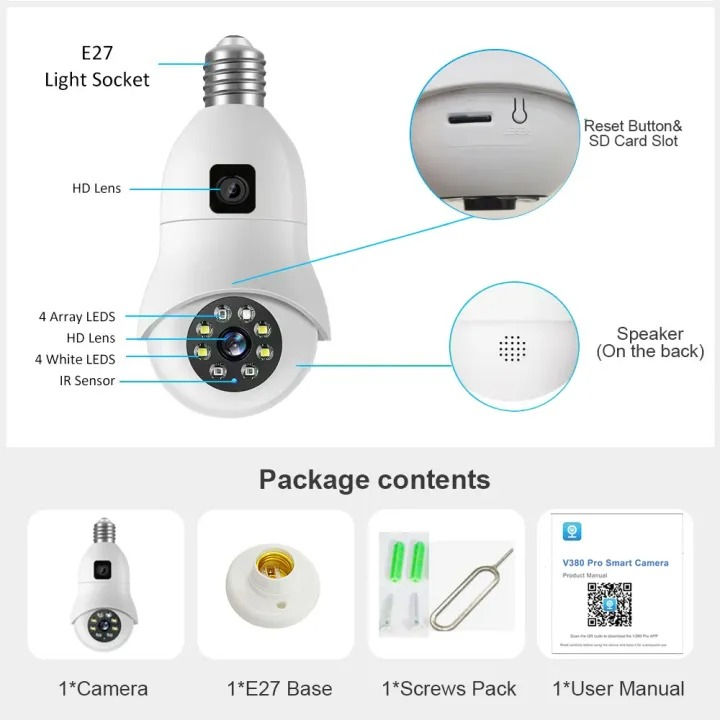 3MP+3MP%20(Mega%20Pixel)%20Dual%20Lens%20Smart%20Ptz%20Bulb%20Camera%20With%20365Days%20Warranty%20-%20Image%206