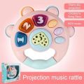 【Happy baby toy store】Baby Projection Drum Piano Guitar Soft Light Sky Projection Machine Toy Music Educational Toys Gifts. 