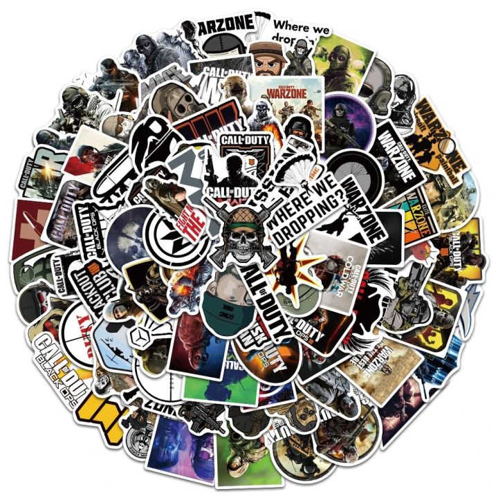 50/100pcs%20Cartoon%20Game%20Call%20of%20Duty%20Waterproof%20Graffiti%20Stickers%20For%20Laptop%20Phone%20Fridge%20Water%20Botlle%20Car%20Decals%20Kids%20Toy%20-%20Image%202