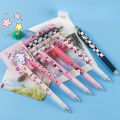 6PCS Set Cute Cartoon Hello Kitty Pen Student Stationery Gifts Black Ball Point Pens.