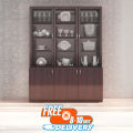 Showcase With Crockery Display Unit with 3 door Storage Cabinet - Modern Home Furniture.