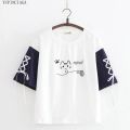 Jersey Short Sleeve Casual T-Shirt Top for Women Trendy Fashion Everyday Wear Assorted Color. 