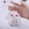 10cm Hamster Doll Keychain Pendant Doll Hamster Cute Backpack Doll Plush Bag Pendant School Bag Pendant. 