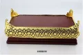 European-style classical luxury high-end tissue box gold-plated pumping tray gift tissue holder. 