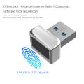 U6/U7 USB Fingerprint Reader Module Zinc Alloy MinI Biometric Scanner Padlock Safe Multilingual Convenient Operation for Laptops.