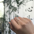Special-Interest Design Minimalist Style a Open-End Pearl Ring Female ins Wind Affordable Luxury Fashion Simple Ring.