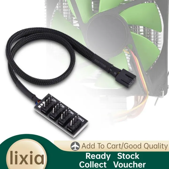 4-pin PWM splitter hub computer CPU/fan power multiple connector cable adapter support 3-pin/4-pin fans