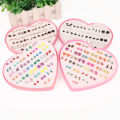 36 pairs Cartoon Hypoallergenic Plastic Stud Earrings Set For Women Girl Trendy Wedding Christmas Gifts Jewelry. 