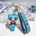 【Be worth】 Soft 3D Keychain Cute Fashion Doll Accessories Minecraft Game Figures Keyring For Women Men Bag Charms Pendant.