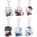 10 Styles Game Genshin Impact Key Chain Ring Cute Charlotte Focalors Furina Wriothesley Neuvillette Lynette Lyney Cartoon Keyring Accessories Pendant Gift. 