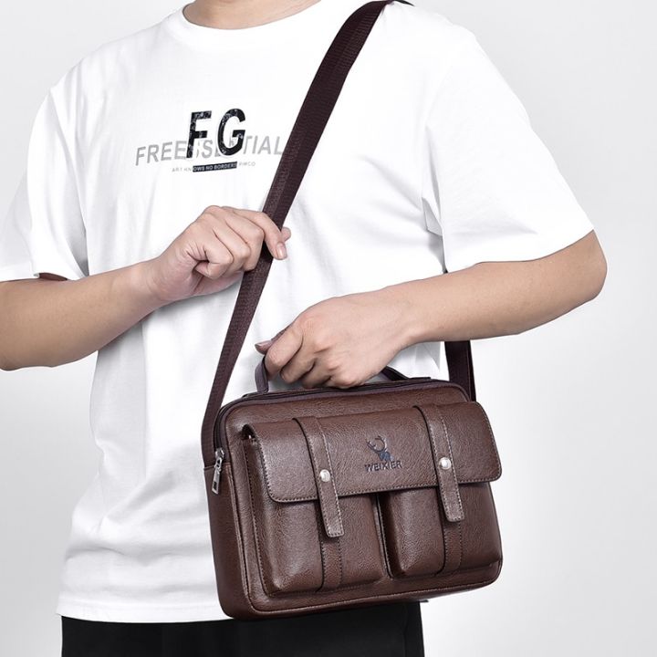 WEIXIER%20Brand%20Designer%20Leather%20Bag%202022New%20Men's%20Shoulder%20Bag%20Casual%20Backpack%20Retro%20Crossbody%20Bag%20pu%20Messenger%20Bag%20Men%20hand%20bags%20-%20Image%204