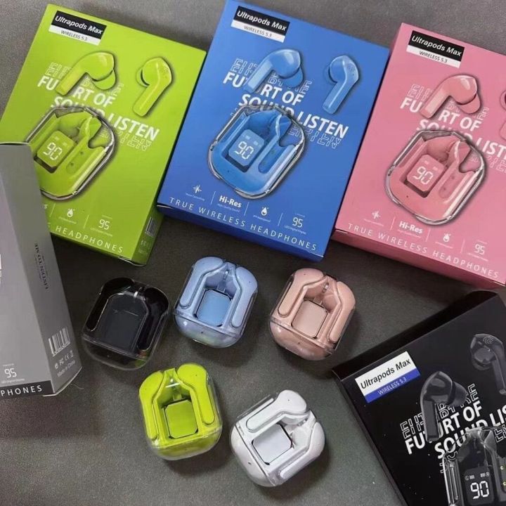 Tws%20Ultrapods%20Max%20Wireless%205.3%20Waterproof%20Earbuds%20With%20Display%20Transparent%20Design.%20-%20Image%202