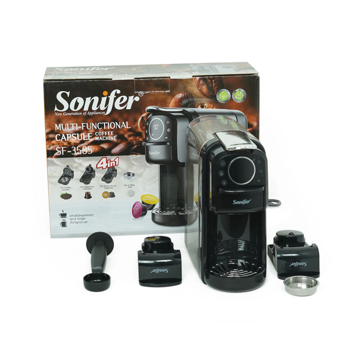 Sonifer SF-3585 4-in-1 Automatic Espresso Machine | Multi Capsule Coffee Maker
