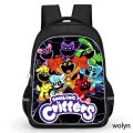 Smiling Critters Backpack for Child Cartoon School Bag For Boy Girls Double Main Zipper Pocket Large Capacity School Backpack. 