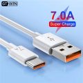 USB Type C Cable 7A Fast Charging Wire Mobile Phone USB C Cable For Xiaomi redmi Samsung Huawei Andriod Type C Data Cable Cord. 