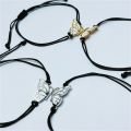 【Daily Necessities For Anyone Store】Gifts Birthday Long Distance Matching Friends Butterfly BFF Friendship Bracelets for 2 Girls.