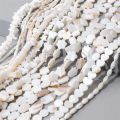 A+ Natural White Freshwater Shell Beads Heart Flowers Round Mother Of Pearl Shell for Jewelry Making DIY Fine Bracelets Necklace.