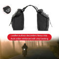 Motorcycle Touring Saddle Bag Black Canvas Waterproof Panniers Motorbike Luggage. 