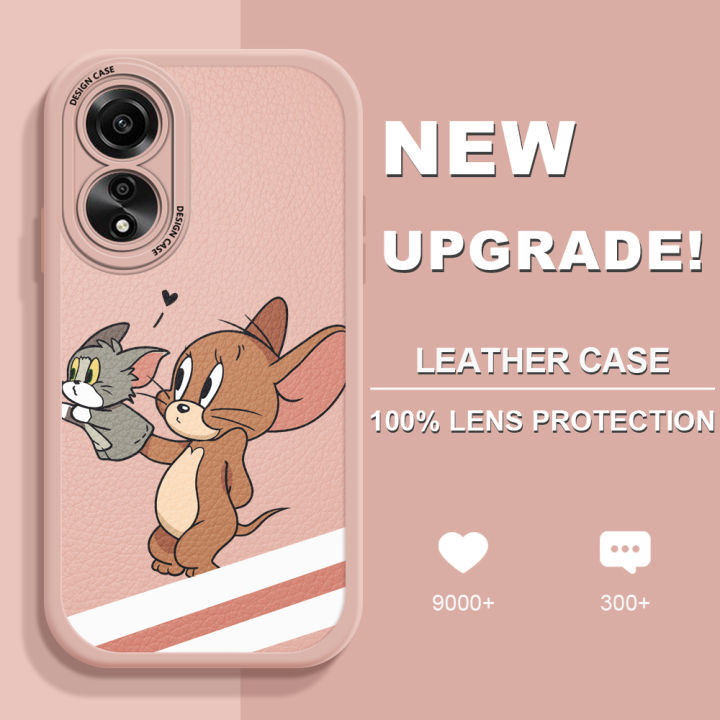 YYDS%20for%20OPPO%20A18%20A38%20Back%20Cover%20Cute%20Jerry%20Tom%20PU%20Leather%20Phone%20Case%20Ultra%20Thin%20Soft%20Drop%20Protection%20Case%20-%20Image%202