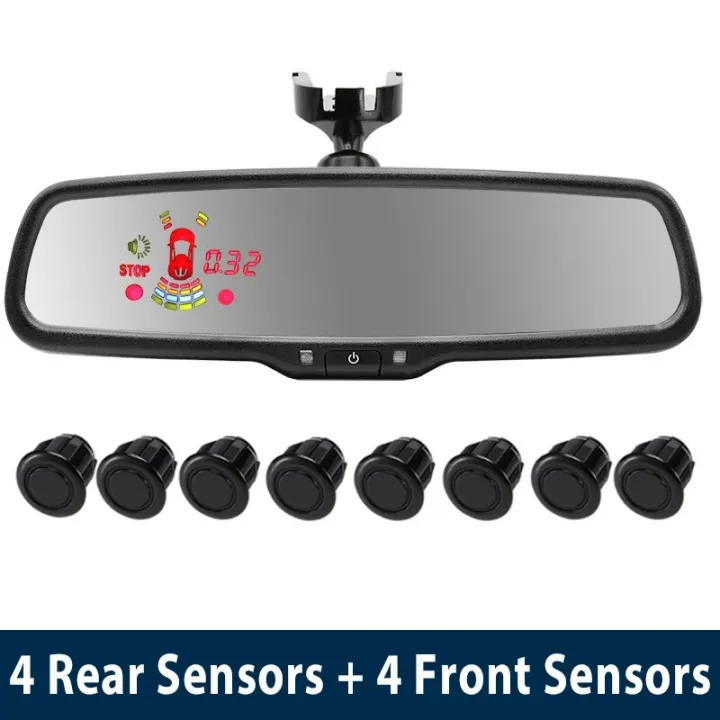 8 Sensors-White Sensor-GreenYi Auto Dimming Mirror Monitor with Car ...