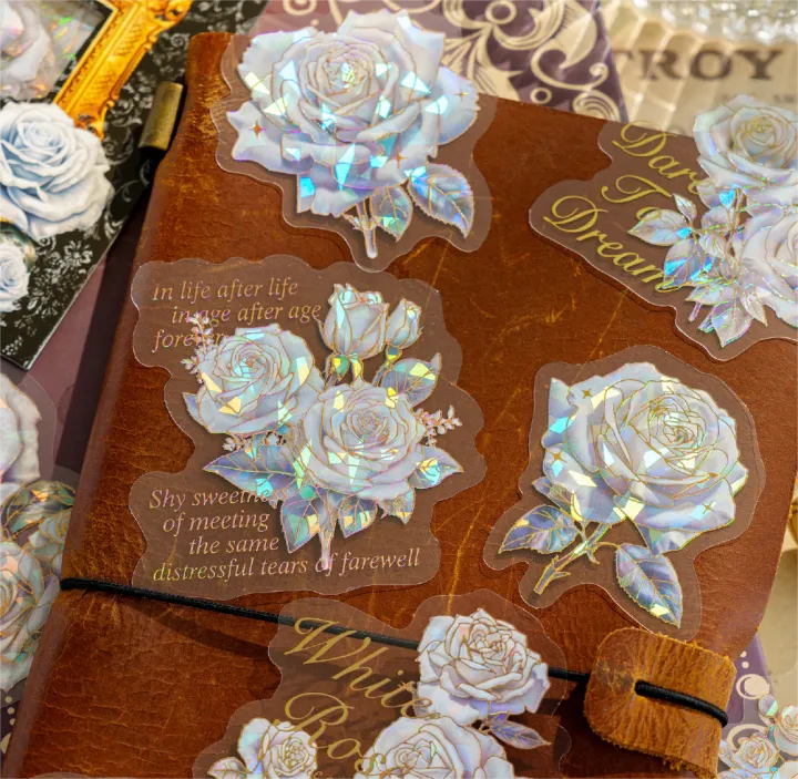 Panda%20Online%20Pet%20Hot%20Stamping%20Sticker%20Pack%20Instagram%20Retro%20Floral%20Guka%20Hand%20Tent%20Sticker%20-%20Image%203