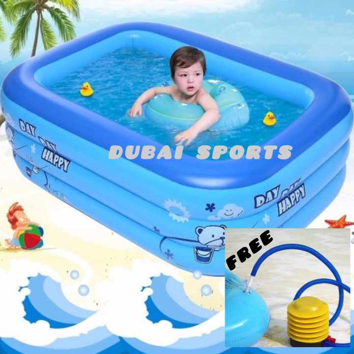 Swimming Pool 120 cm for Kids + Free Foot pumper