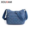 XOUHAM Women Shoulder Crossbody Bag for Women Waterproof Solid Color Black Pink Casual Nylon Ladies Handbag Messenger Bag. 