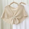 Summer cut-out shoulders, women's small shawls, air-conditioned rooms, office knitting, fishtail shawls, capes, net celebrities, and versatile wool.