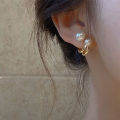 Fashion Elegant Tulip Stud Earrings Two Wearing Pearl Earrings Simple Cute Korean Jewelry. 