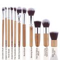 Professional Bamboo Makeup Brush Set - 11 Pcs - Brush Set.