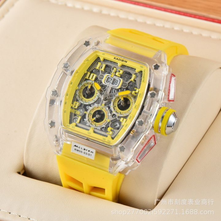 Richard%20RM%20Shake%20Fast%20Selling%206-pin%20Quartz%20Watch%20Barrel%20Hollow%20Fashion%20Non-mechanical%20Watch%20in%20stock%20Transparent%20Watch%20-%20Image%206