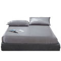 GC Full Fitted Solid Color Bed Sheet Ice Silk Bed Cover Breathable Soft Comfortable Bed Set size specifications.