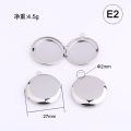 UNNAIER 1/pic geometric round photo frame necklace pendant titanium steel stainless steel metal handmade diy accessories jewelry.