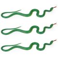 Rubber snake-3 x Simulation soft plastic toy snake-green. 