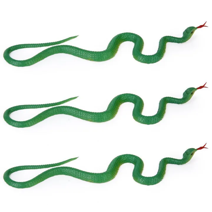 Rubber%20snake-3%20x%20Simulation%20soft%20plastic%20toy%20snake-green%20-%20Image%203