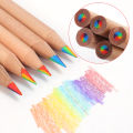 1/3pcs 7 Colour Log Rainbow Core Coloured Pencils Student Drawing Pencils. 