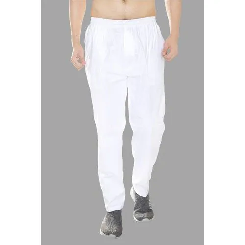 Cotton%20Narrow%20Fit%20Stitch%20Pajama%20Pants%20For%20Men-White%20-%20Image%202