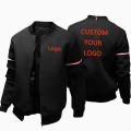 DIY Custom Logo Men Jacket Autumn Long Sleeve Slim Fit Casual Sport Zip Outdoor Tops Coat Baseball jacket. 