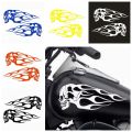 Universal Modification Accessories Helmet Decration 3D Fuel Tank Stickers Motorcycle Ornament Flame Skulls Decals. 