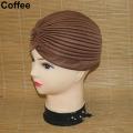 Women's Stretchy Turban Head Wrap Band Chemo Bandana Hijab Pleated Indian Cap. 