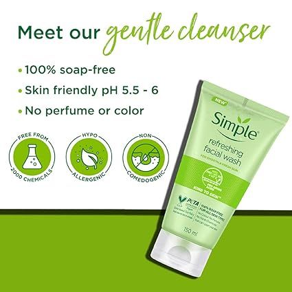 Simple Kind To Skin Refreshing Facial Wash Gel (150 ml)