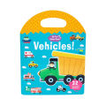 Lovely Portable Jellys Sticker Books with Handle Reusable Color Recognition Toys Puzzle Preschool Playthings Kid Party Favor Toy. 