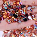 Mixed 300pcs Crystal Clear AB Rhinestones DIY Non Hotfix Flatback Acrylic Nail Stones Gems For 3D Decorations. 