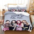 KPOP BlackPink 2 IN 1 Bedsheet Set Single Size Duvet Cover Quilt Cover Child Home Bedroom Comfortable Washable Pillowcase Set G. 