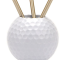 Mini Golf Ball Pen Bucket, Anti-Slip Base Pencil Holder Desk Organizer, with 3 Golf Pens Souvenir, for Women Men Golfer Durable Easy to Use. 